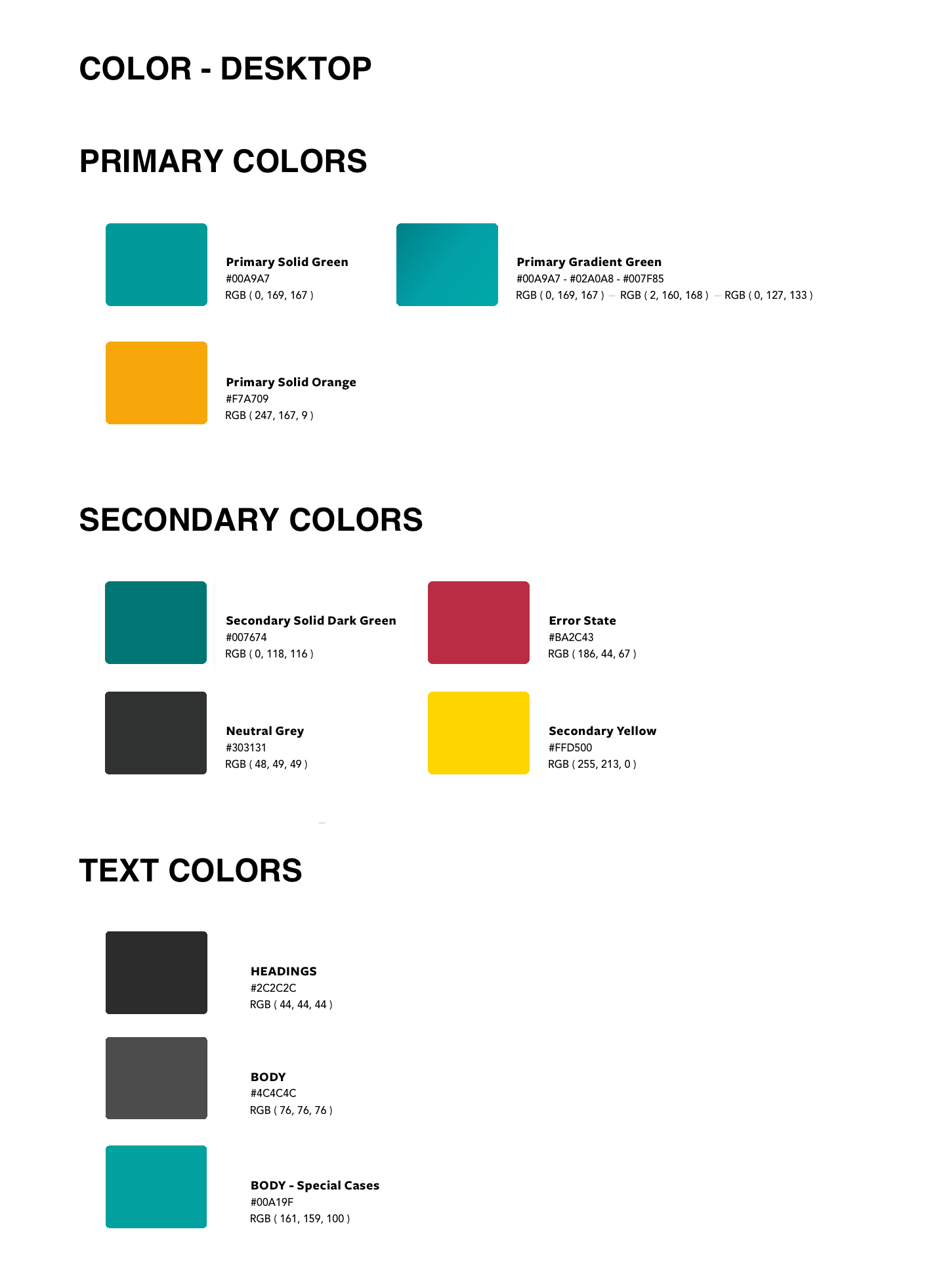 Color Guidelines