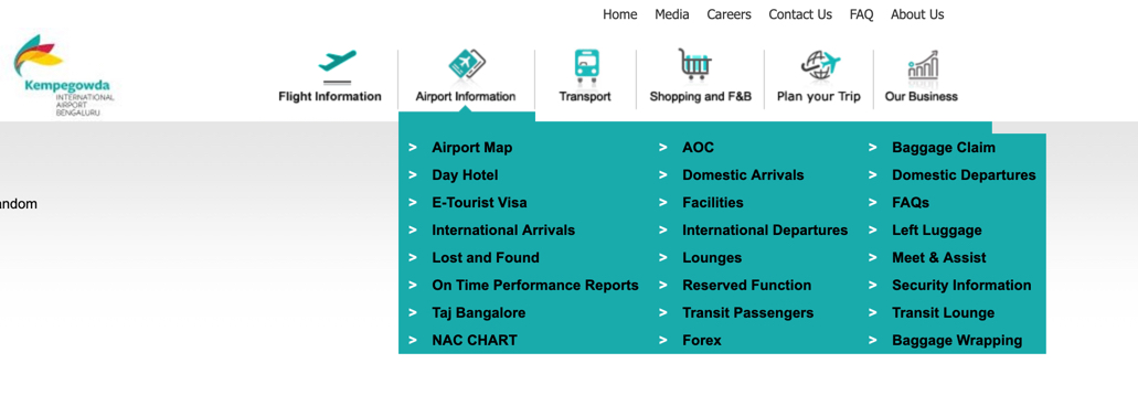 A sample snapshot to show the previous sitemap.